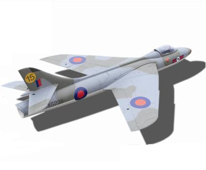 FlyFly Hawker Hunter Plane Only With 92mm Ducted Fan